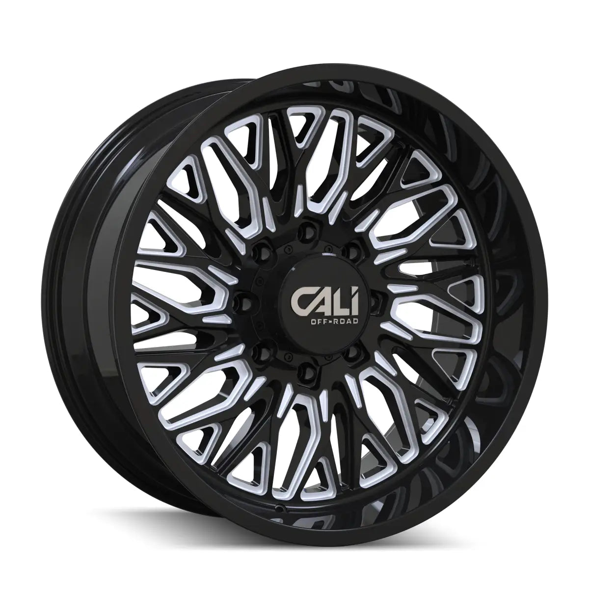 CALI OFF-ROAD CRUSHER 9118 GLOSS BLACK MILLED 22x10 8x180