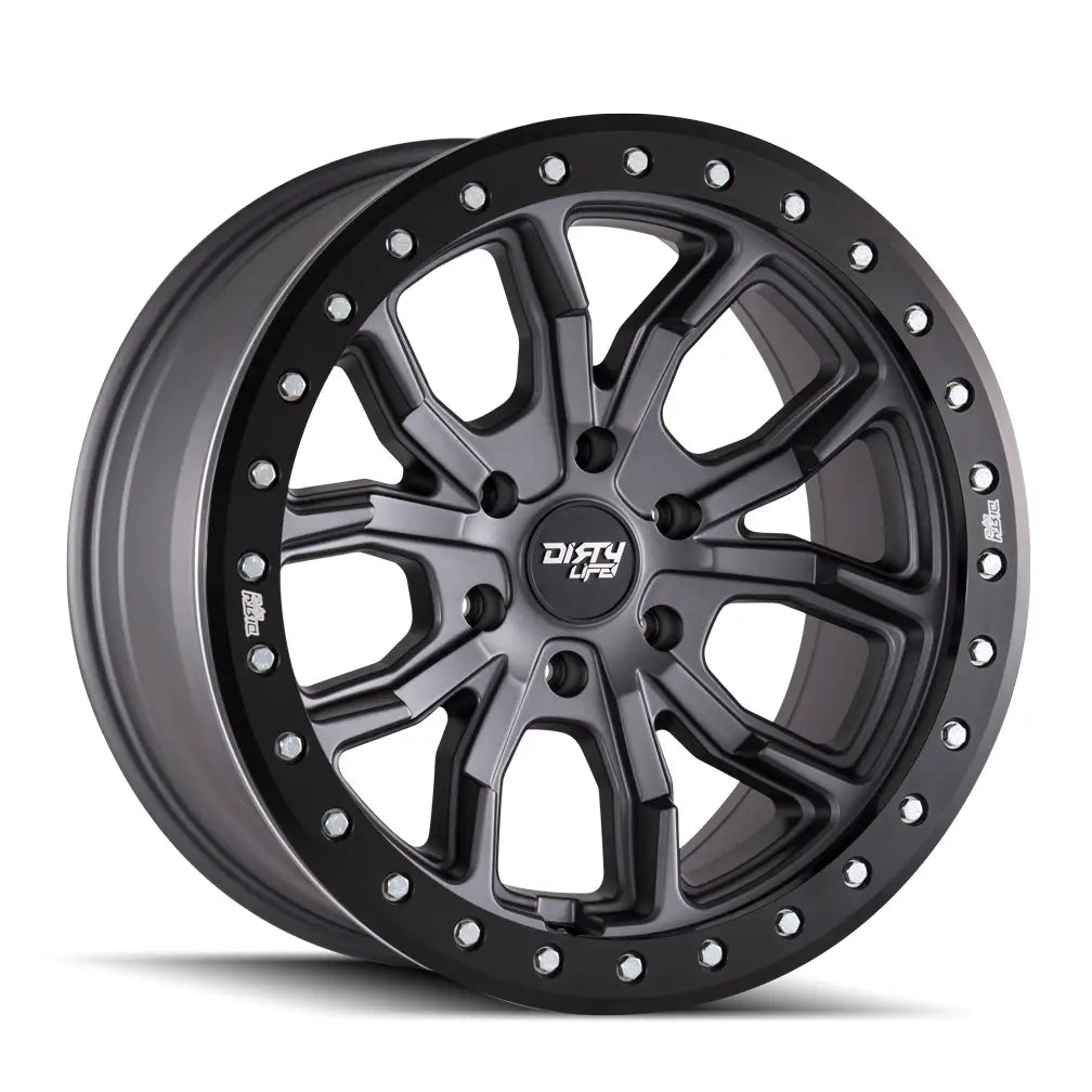 DIRTY LIFE DT-1 9303 SATIN GUNMETAL 17x9 5x127  -12MM 78.1MM