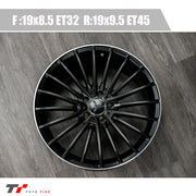 AMG Style M19 19X8.5 ET32 19X9.5 ET45 5/112 Staggered Matte