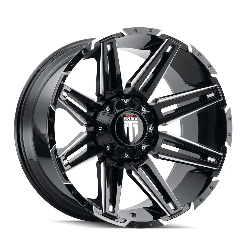 AMERICAN TRUxx BOOM AT1903 GLOSS BLACK MILLED 20x9 6x135