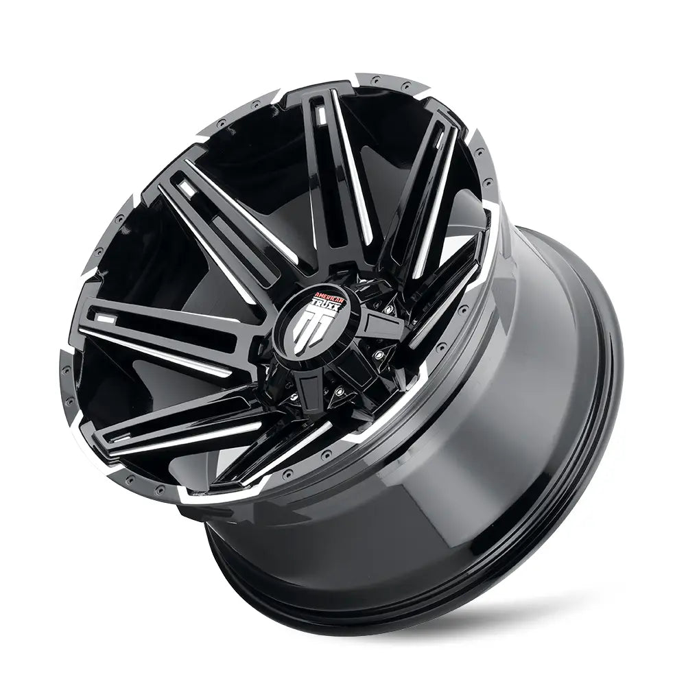 AMERICAN TRUxx BOOM AT1903 GLOSS BLACK MILLED 20x9 6x135