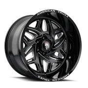 AMERICAN TRUxx EUPHORIA AT1914 BLACK MILLED 20x10 5x127