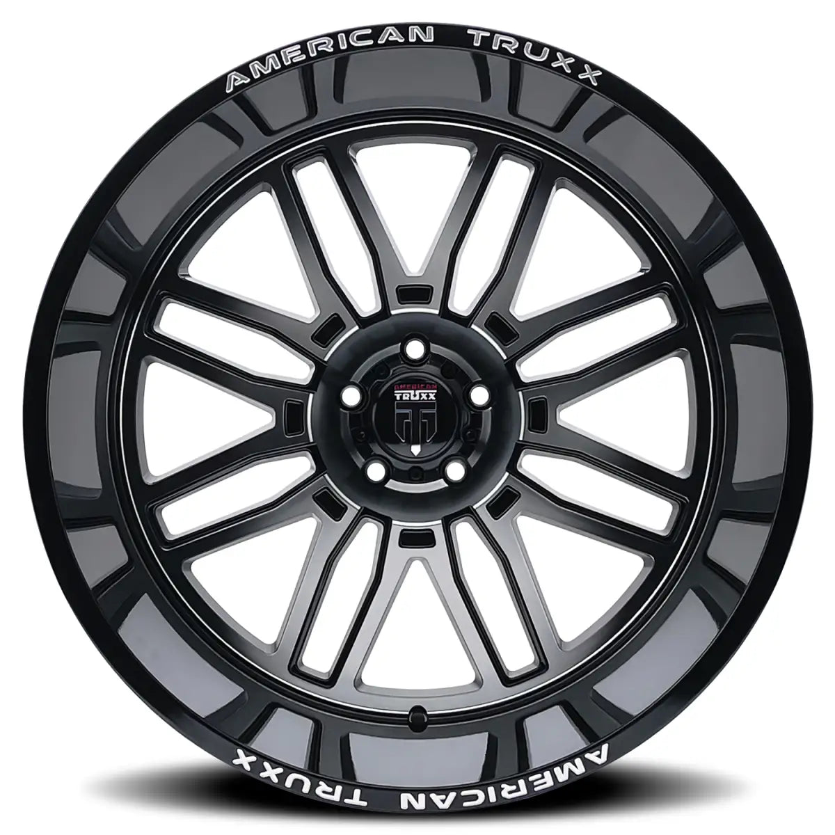 AMERICAN TRUxx RESTLESS AT1915 BLACK MILLED 24x14 8x165.1