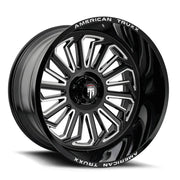 AMERICAN TRUxx BUTCHER AT1916 GLOSS BLACK MILLED 24x14