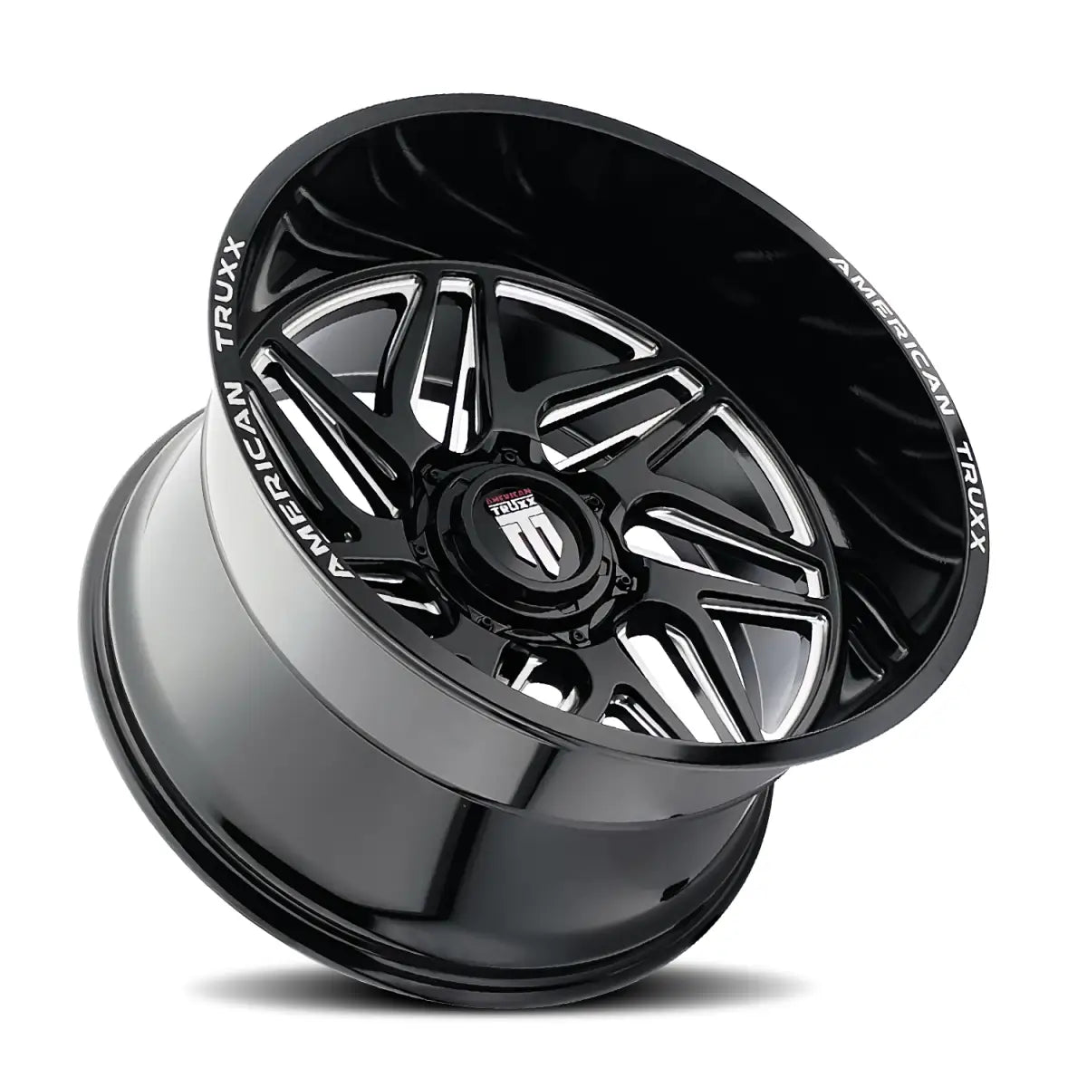 AMERICAN TRUxx GOLIATH AT1917 GLOSS BLACK MILLED 24x14
