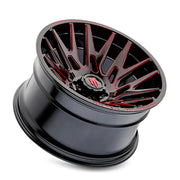 AMERICAN TRUxx EVOLUTION AT1919 GLOSS BLACK PRIZM RED 22x12