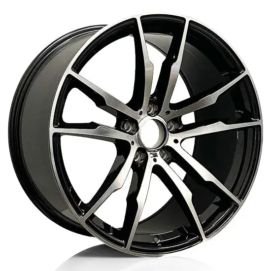 Single / 20x10 5/120 + 45 74.1 Gloss Black With Machined