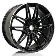 Single / 19x8.5 5/120 + 35 72.6 Gloss Black With Machined