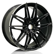 Single / 19x8.5 5/120 +35 72.6 Gloss Black With Machined Lip