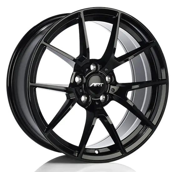 ART R264 18x8 5/112 + 28 66.6 Gloss Black / Michelin X ICE