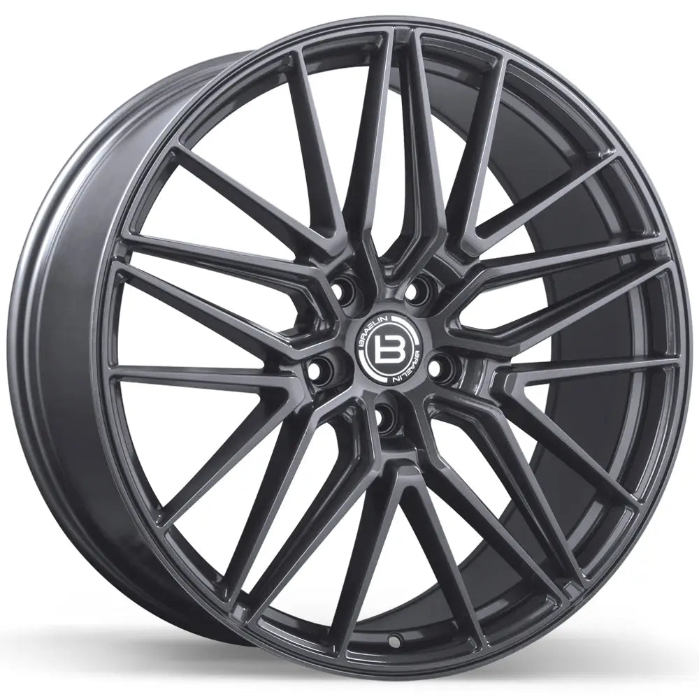 Braelin BR13 22x9.0 5x120mm + 25 72.6mm GRY / DRK Process
