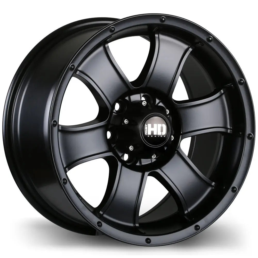 Fast HD Terrano 16x8.0 6x114.3mm ET18 CB66.1mm Satin Black