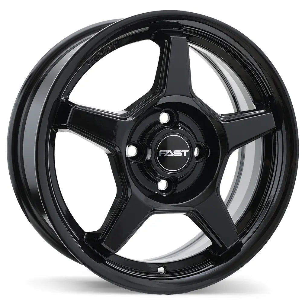 Fast Wheels Flair 15x6.0 4x100mm ET40 CB56.1mm Gloss Black