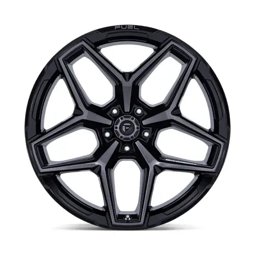 Fuel FLUX 20X10.0 5x127 ET-18 CB71.5mm Gloss Black Brush Fc