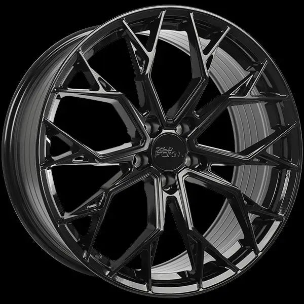 720 RF V1 18x8 ET35 66.6 Gloss Black / Michelin X Ice Snow