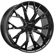 720 RF V1 18x8 ET35 66.6 Gloss Black / Michelin X Ice Snow
