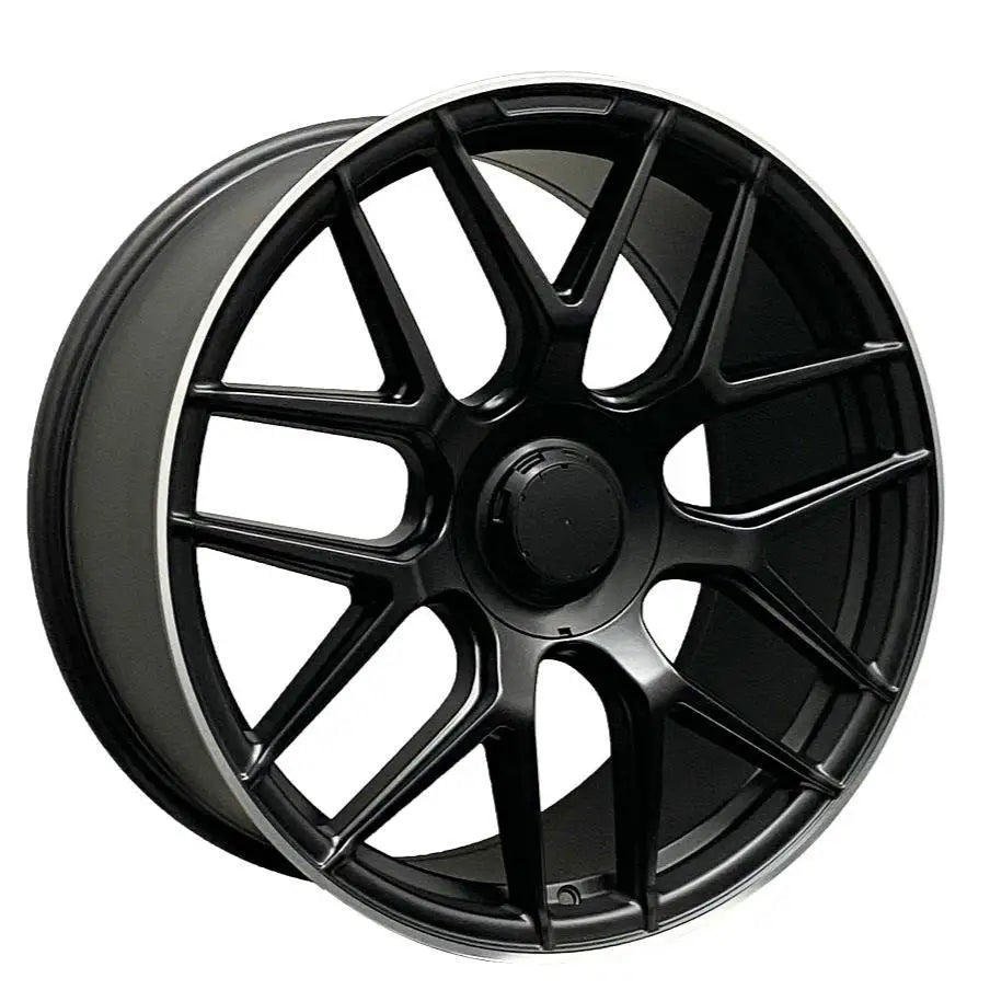 Replica M14 20x9.5 ET42 66.6 Black Machine Lip / Michelin X