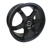TE37 Style 18x8 ET35 CB 66.6 Satin Black / Michelin X Ice