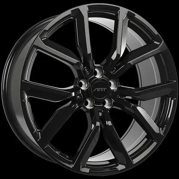 ART R201 22x9 5x120 + 45 72.6 Gloss Black / Michelin X Ice