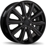Replica R181 16x6.5 ET54 66.6 Black / Continental