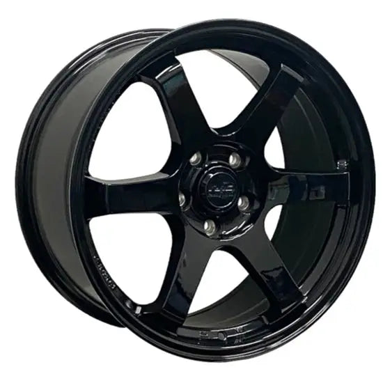 RAC R09 17X7.5 5x114.3 + 35 73.1 Gloss Black JDM TE37 Style
