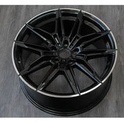 RAC B27 19x8.5 5x120 + 35 72.6 Gloss Black With Machined Lip