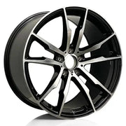 Single / 20x10 5/120 +45 74.1 Gloss Black With Machined Face