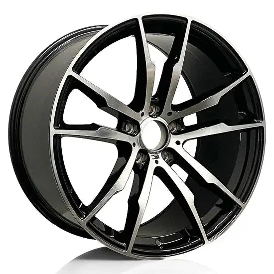 Single / 20x10 5/120 +45 74.1 Gloss Black With Machined Face