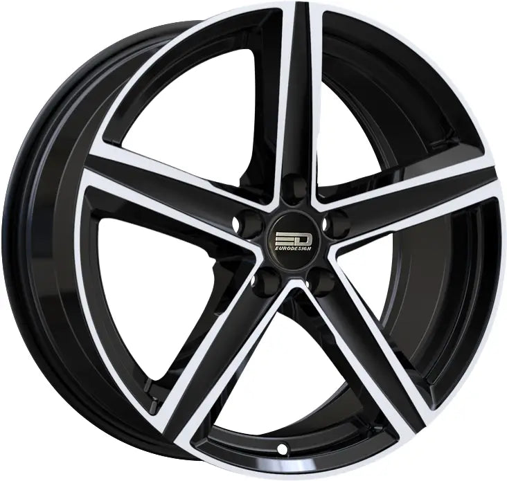 Euro Design Spa 18x8 ET35 CB66.5 5/112 Gloss Black Polished