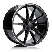 RS STAR8 19x8.0 5x112 66.6 ET35 BLACK MACHINED LIP